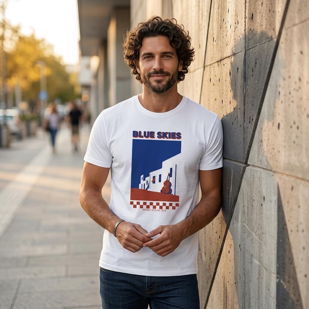 BLUE SKIES | Camiseta (Blanco)