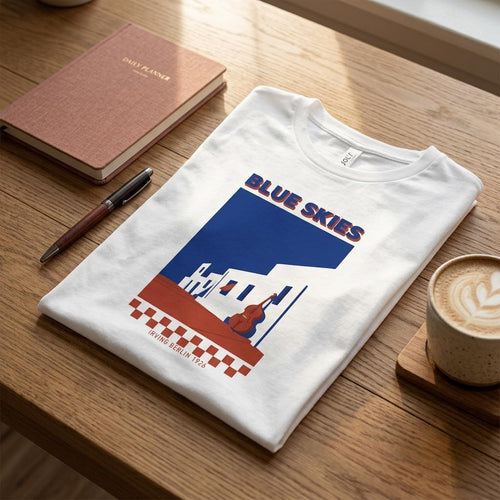 BLUE SKIES | Camiseta (Blanco)