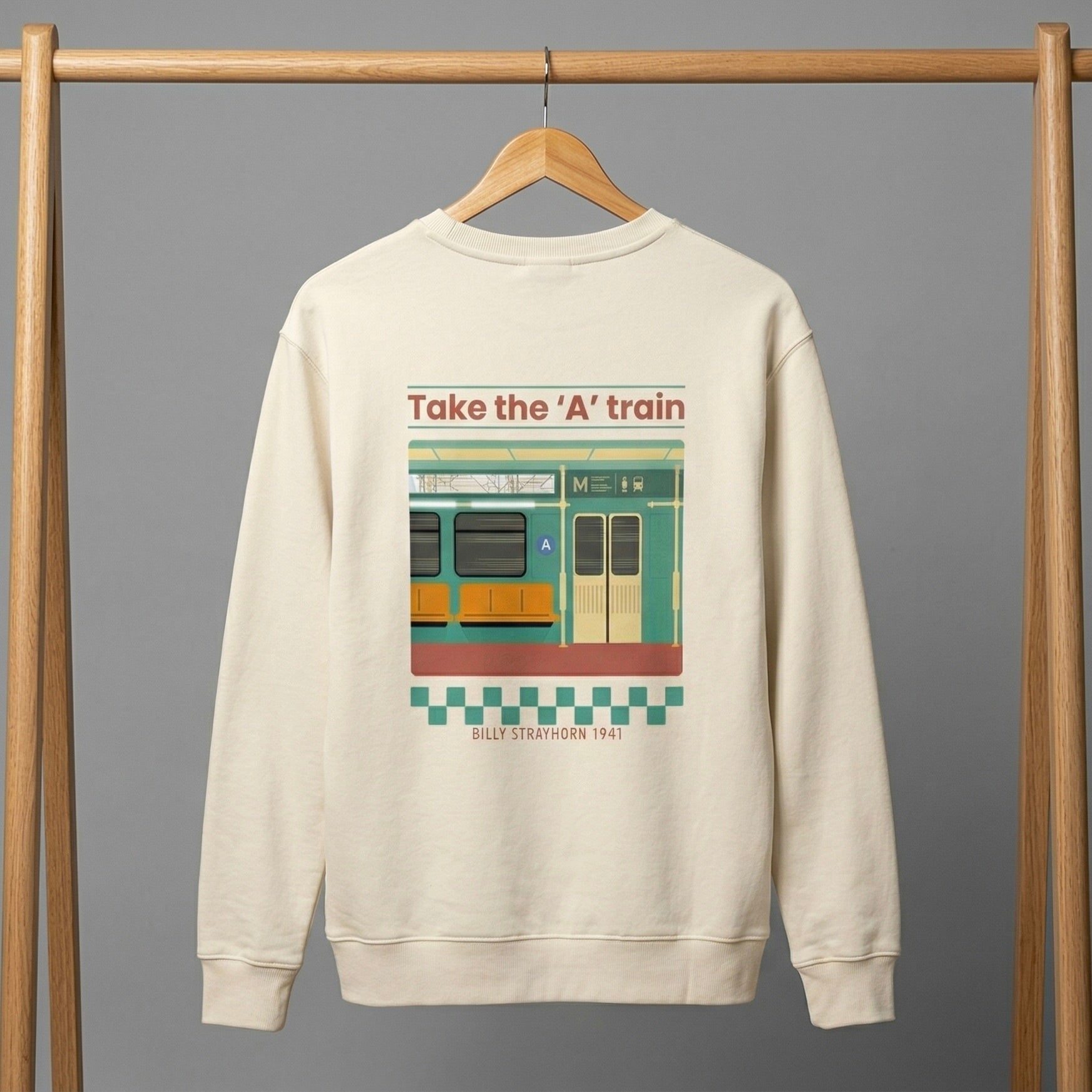 TAKE THE 'A' TRAIN | Sudadera sin capucha (natural)