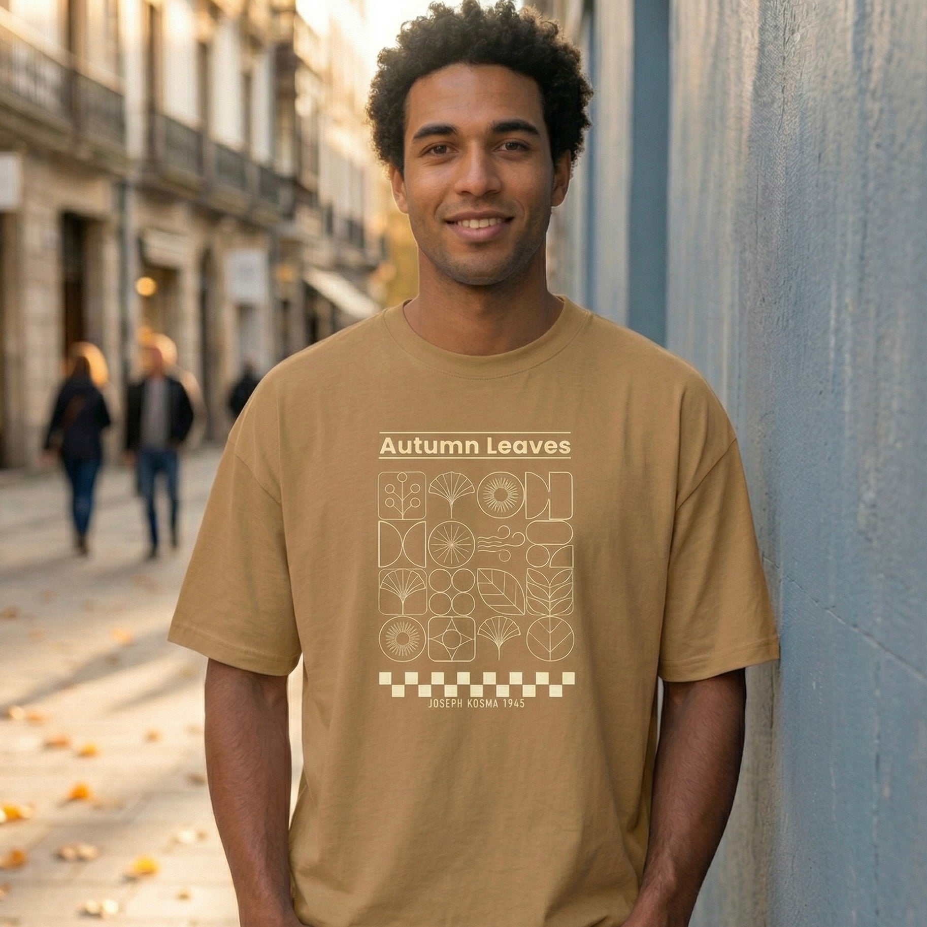 AUTUMN LEAVES| Camiseta (Camel)