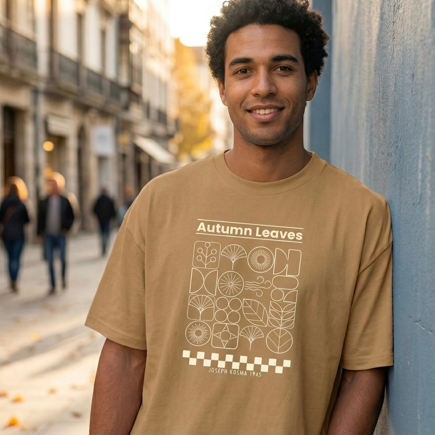 AUTUMN LEAVES| Camiseta (Camel)