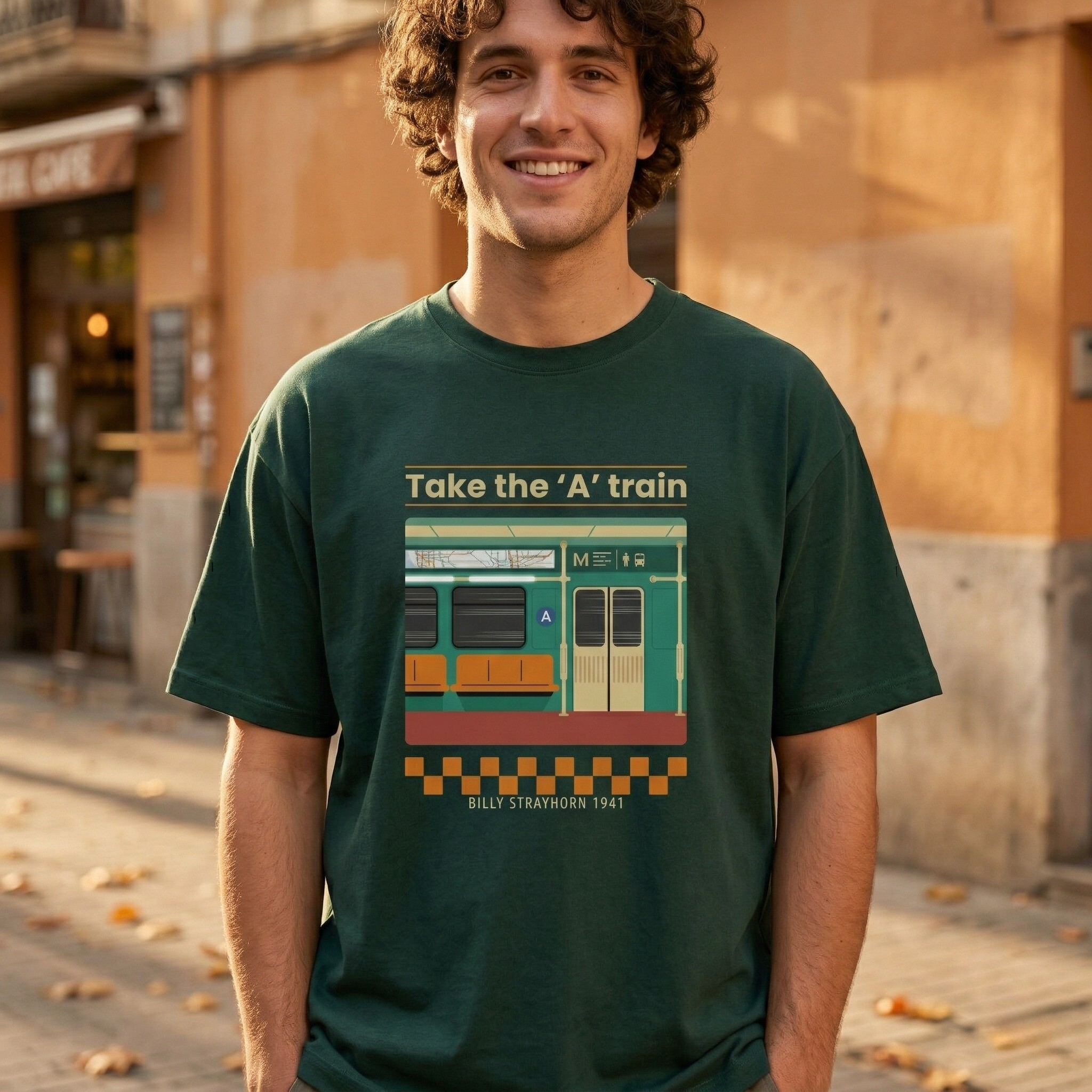 TAKE THE 'A' TRAIN | Camiseta (Verde)